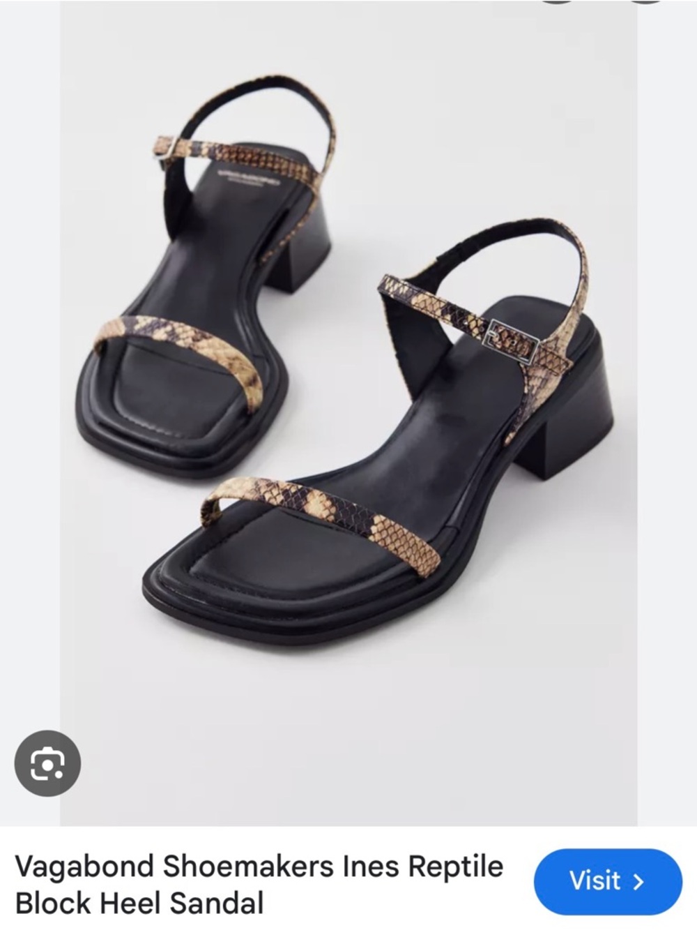 Vagabond black Ines platform shoes, size 8